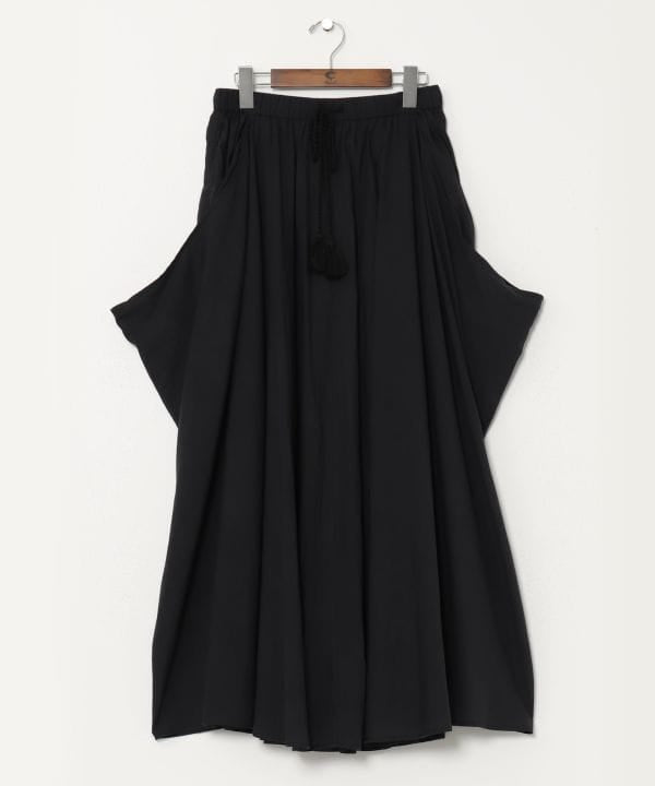 Cotton Side Drape Skirt