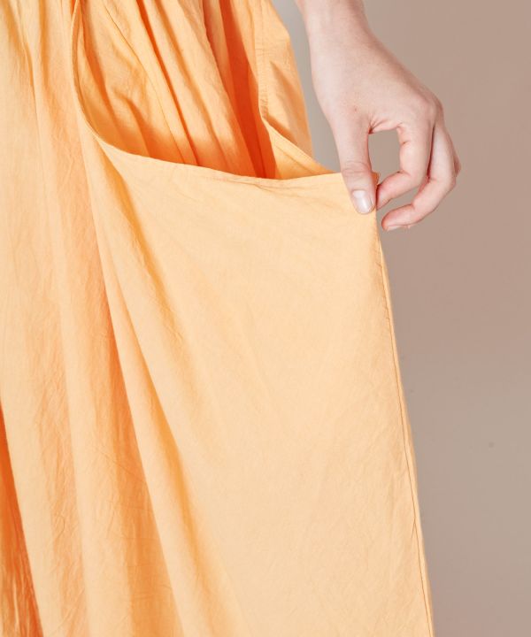 Cotton Side Drape Skirt