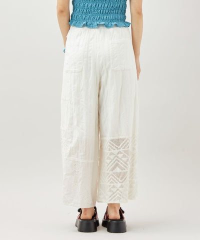 Lace Patchwork Wide Leg Pants