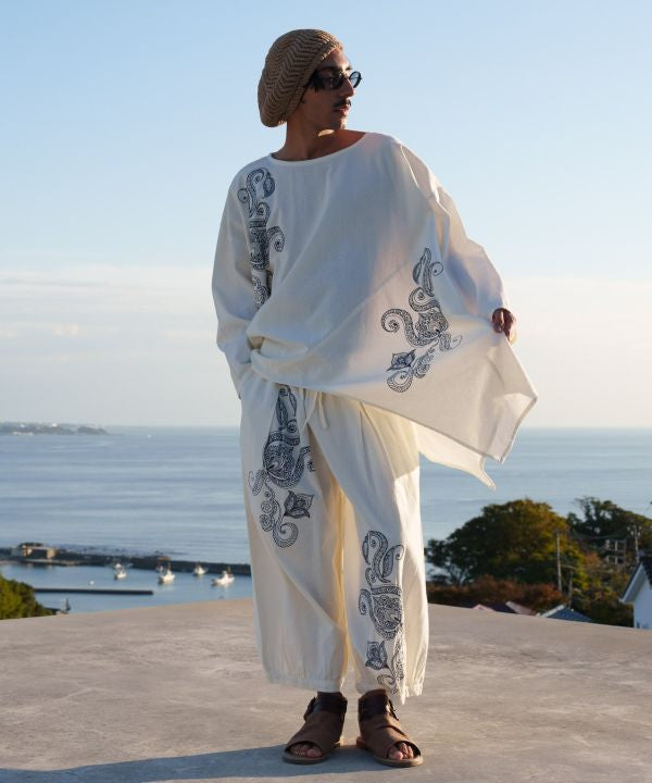 Henna Embroidered Balloon Pants Pants & Shorts by AMINA - Ametsuchi