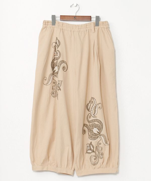 Henna Embroidered Balloon Pants Pants & Shorts by AMINA - Ametsuchi