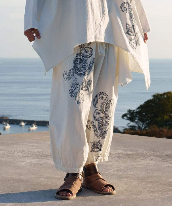 Henna Embroidered Balloon Pants Pants & Shorts by AMINA - Ametsuchi