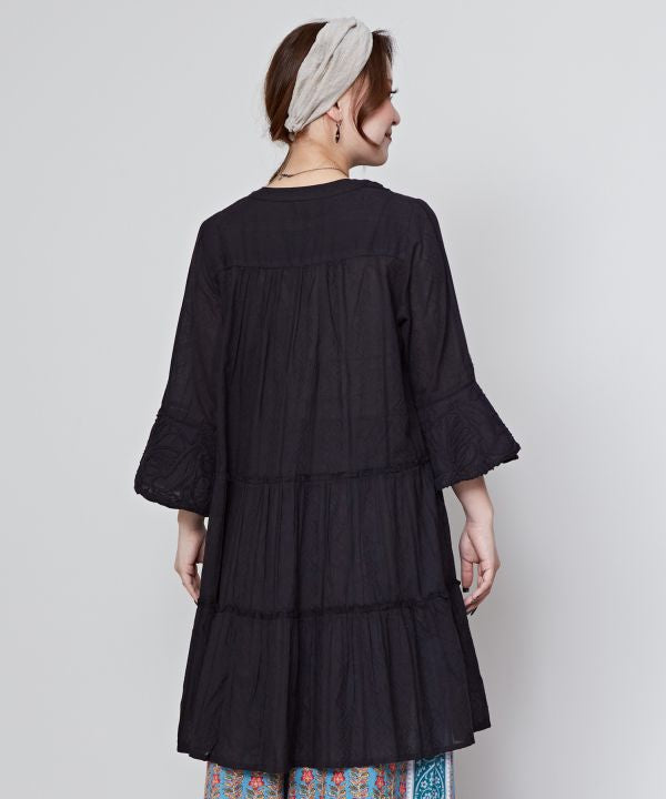 Tiered Tunic Top with Bell Sleeve