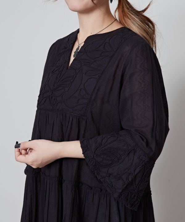 Tiered Tunic Top with Bell Sleeve