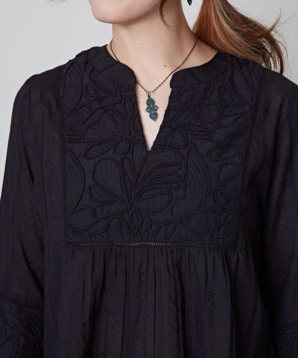 Tiered Tunic Top with Bell Sleeve