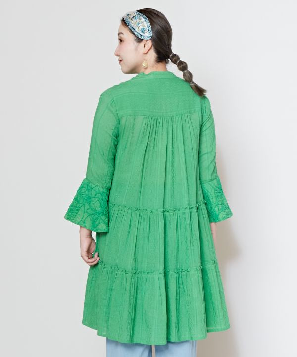 Tiered Tunic Top with Bell Sleeve