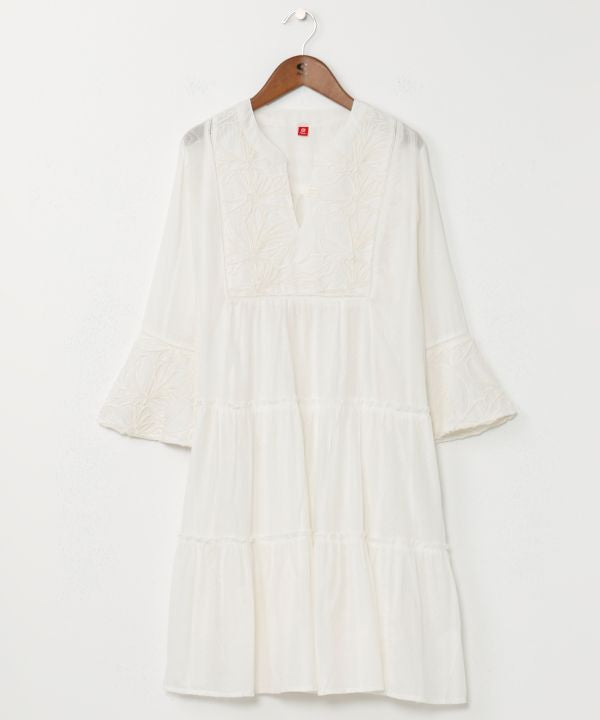 Tiered Tunic Top with Bell Sleeve