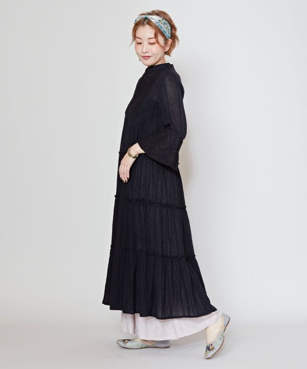 Tiered Tunic Dress with Bell Sleeve