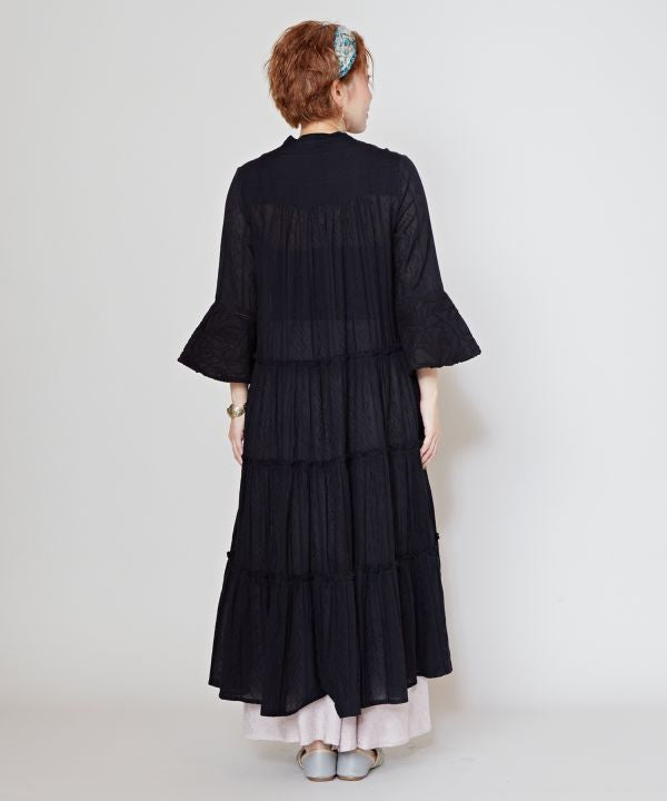 Tiered Tunic Dress with Bell Sleeve