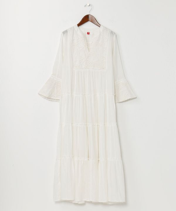 Tiered Tunic Dress with Bell Sleeve