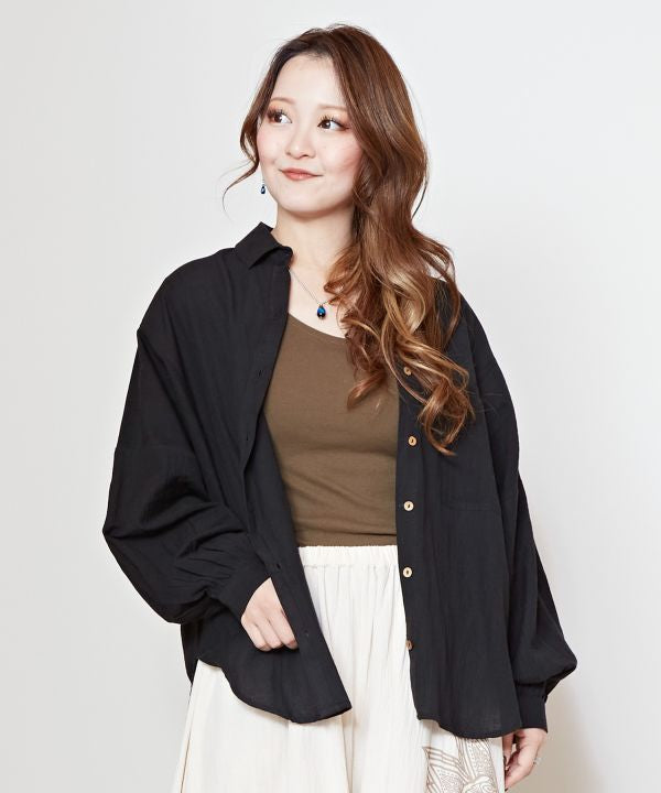 Linen Blend Bohemian Shirt