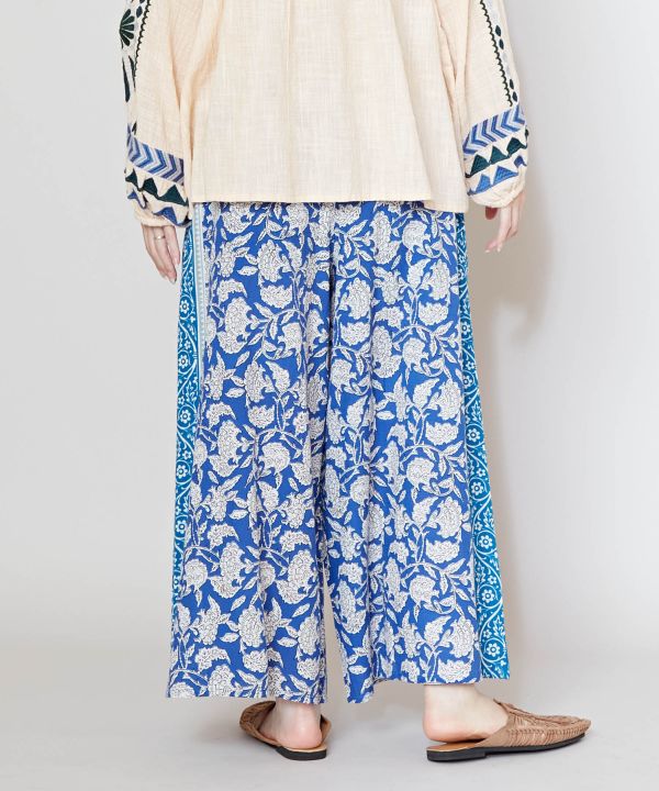 Floral Print Wide Leg Pants