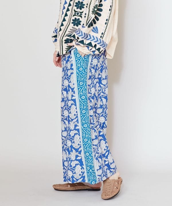 Floral Print Wide Leg Pants