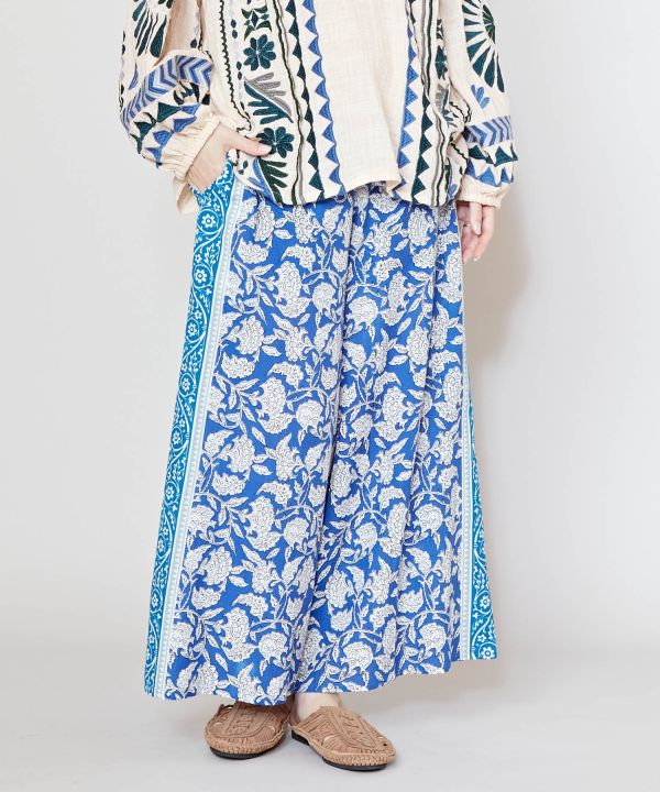 Floral Print Wide Leg Pants