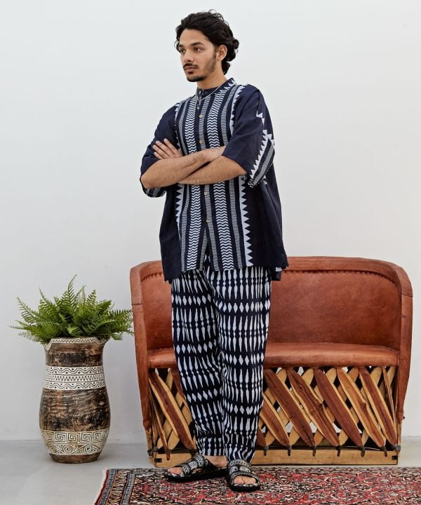 Men's Geometric Patterned Pants
