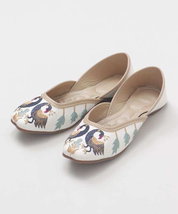 Peacock Embroidery Jutti Flats