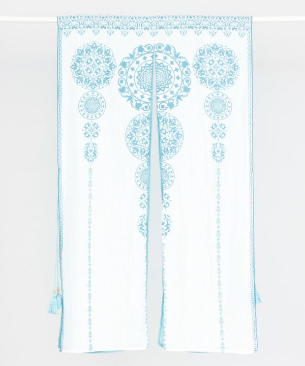 Layered Cotton Mandala Noren Curtain - 150 x 86cm