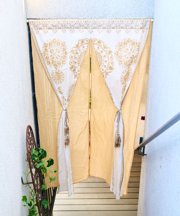 Layered Cotton Mandala Noren Curtain - 150 x 86cm