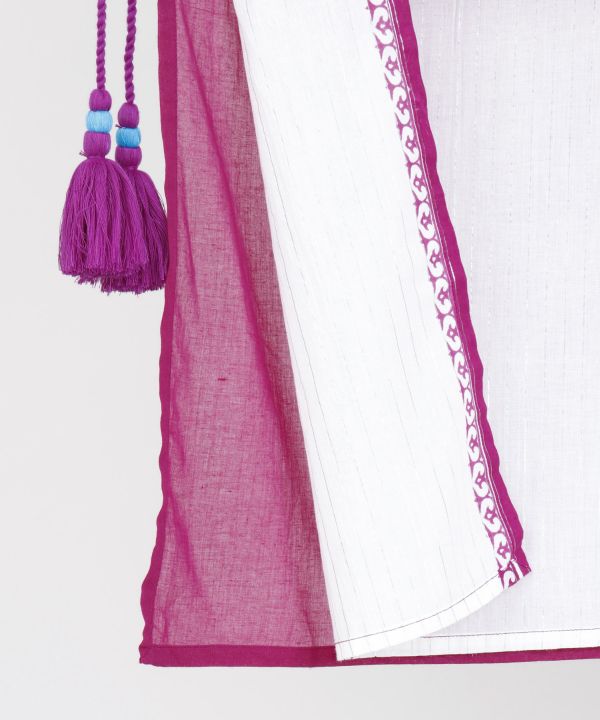 Layered Cotton Mandala Noren Curtain - 150 x 86cm