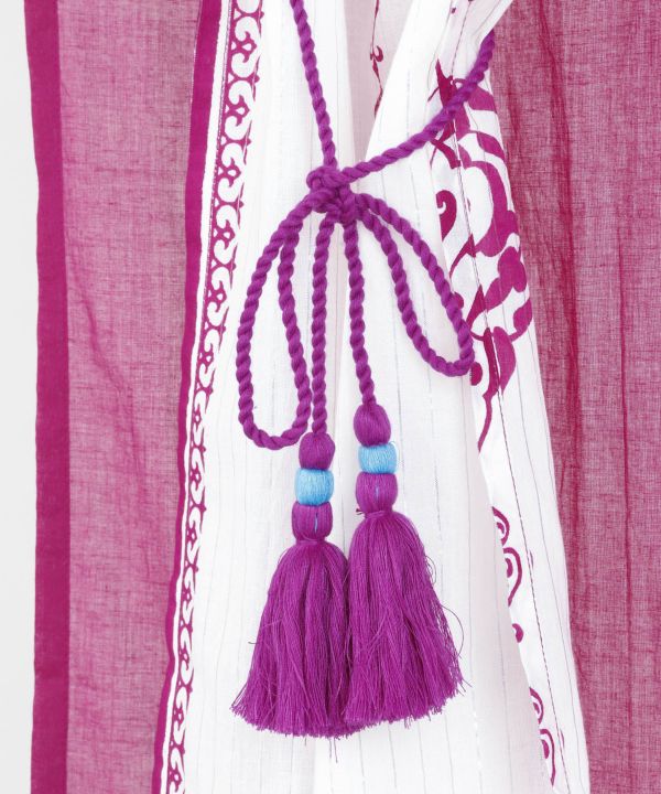 Layered Cotton Mandala Noren Curtain - 150 x 86cm