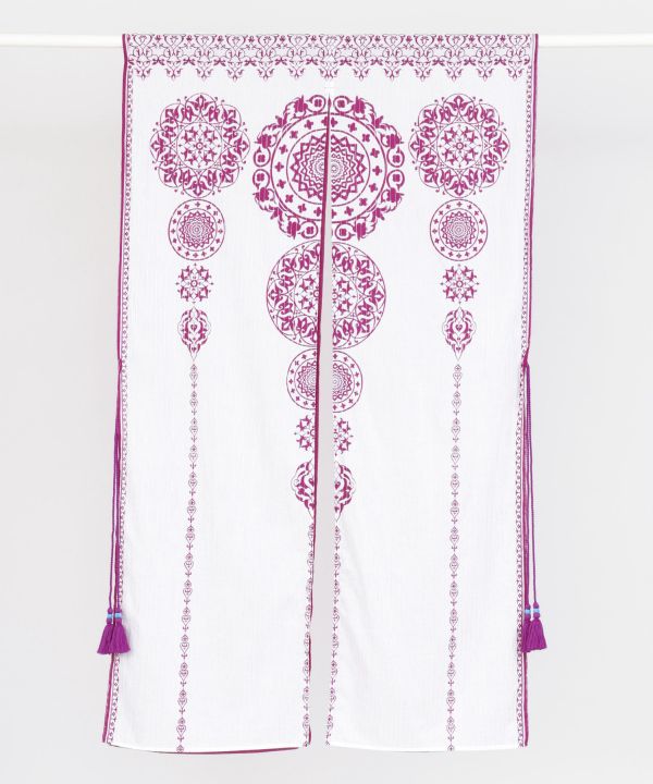 Layered Cotton Mandala Noren Curtain - 150 x 86cm