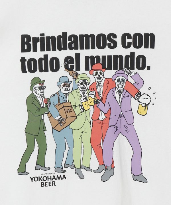 YOKOHAMA BEER x grn x Amina Kanpai T-Shirt