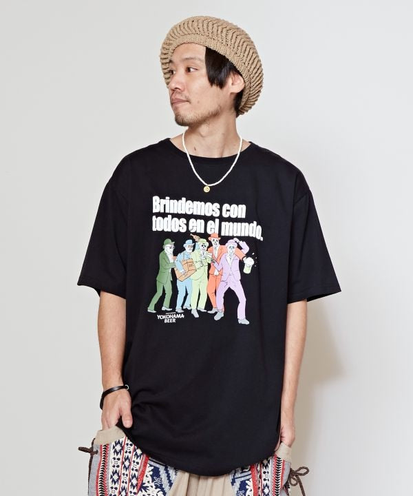 YOKOHAMA BEER x grn x Amina Kanpai T-Shirt