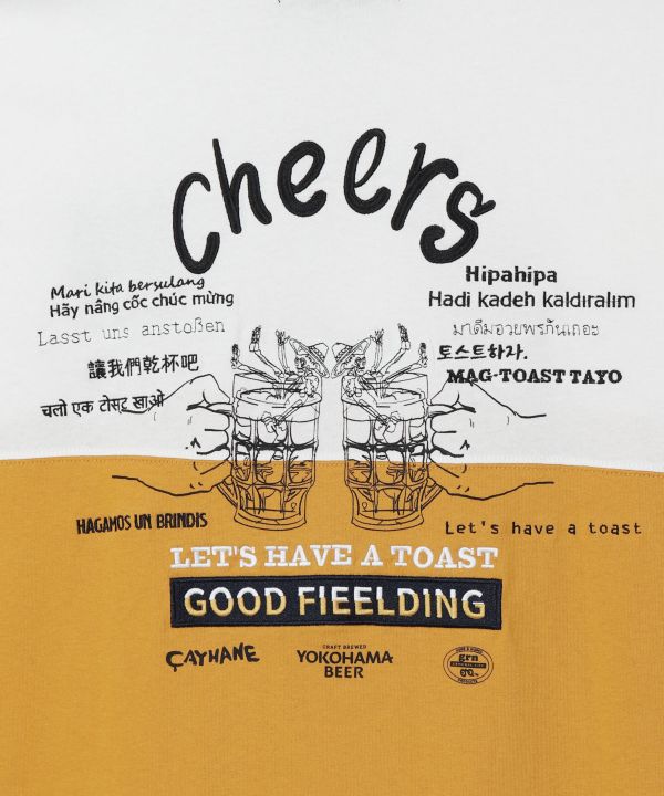 YOKOHAMA BEER x grn x Amina Cheers T-Shirt