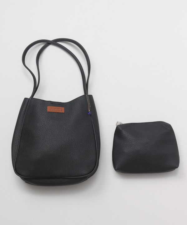 Soft Leather Handbag & Pouch Set