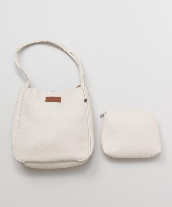 Soft Leather Handbag & Pouch Set
