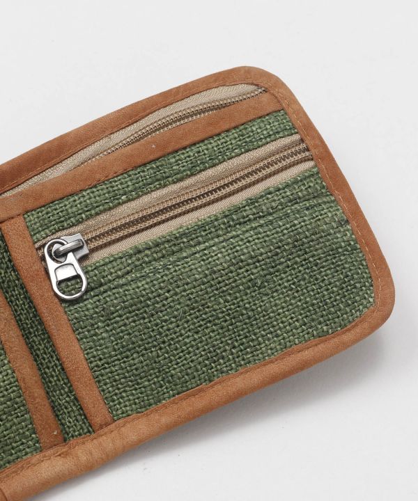 Hemp x Vintage Leather Wallet