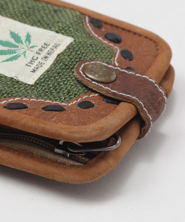 Hemp x Vintage Leather Wallet
