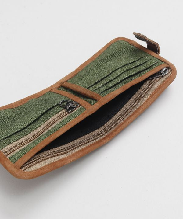 Hemp x Vintage Leather Wallet