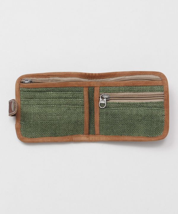Hemp x Vintage Leather Wallet