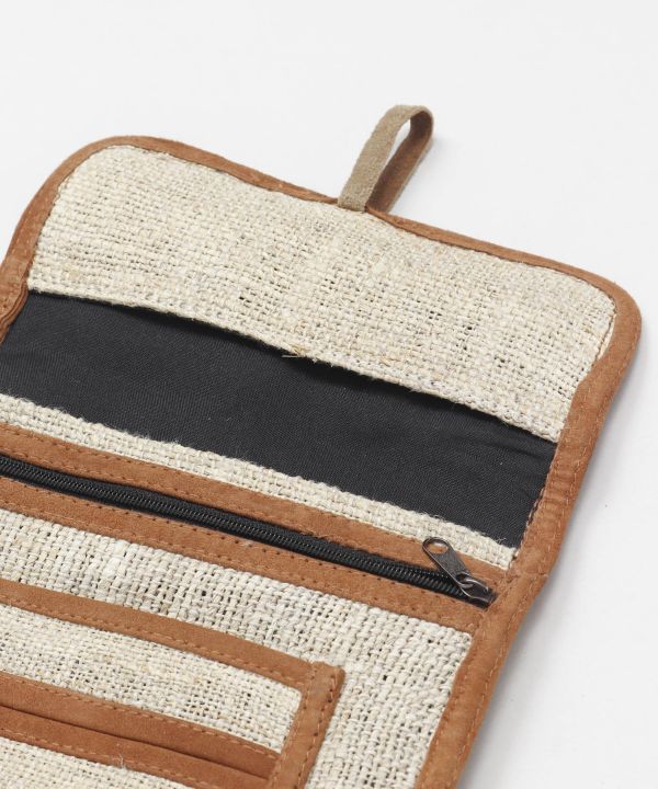 Hemp x Vintage Leather Pouch