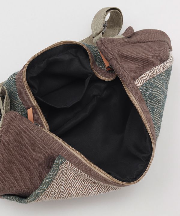 Jute Blend Round Shoulder Bag