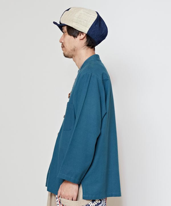 Nepalese Cotton Stand Collar Shirt - M