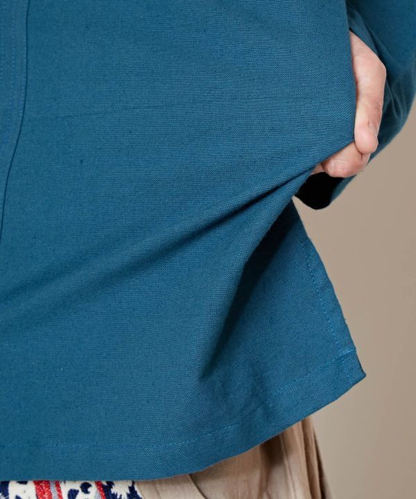 Nepalese Cotton Stand Collar Shirt - M