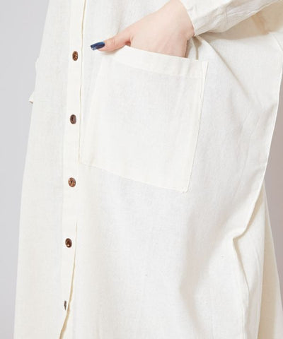 Nepalese Cotton Dolman Sleeve Shirt Dress