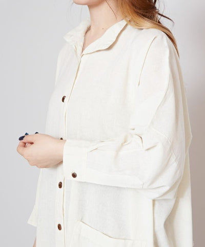 Nepalese Cotton Dolman Sleeve Shirt Dress