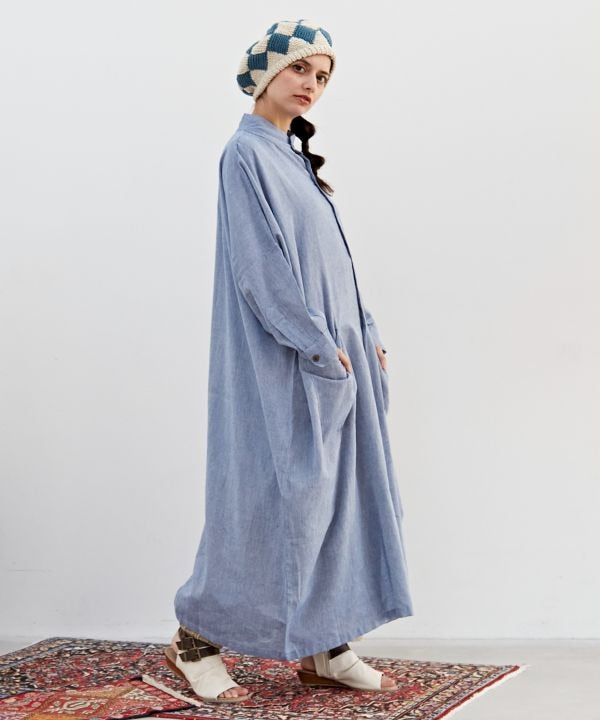 Nepalese Cotton Dolman Sleeve Shirt Dress