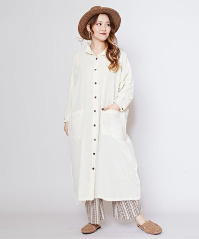 Nepalese Cotton Dolman Sleeve Shirt Dress