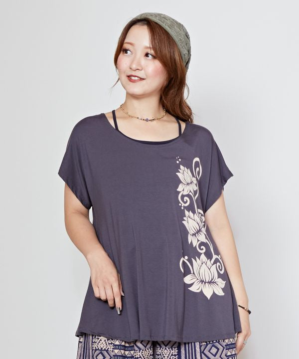 Lotus Print Effortless T-Shirt