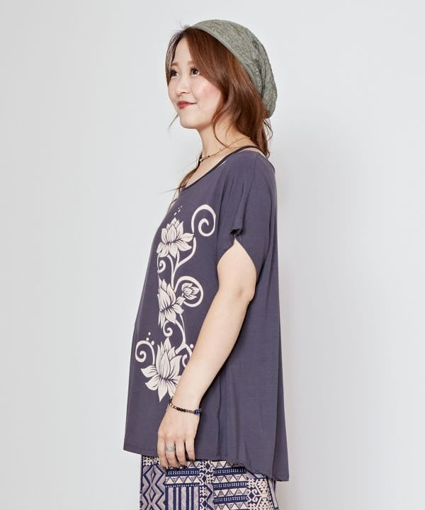 Lotus Print Effortless T-Shirt