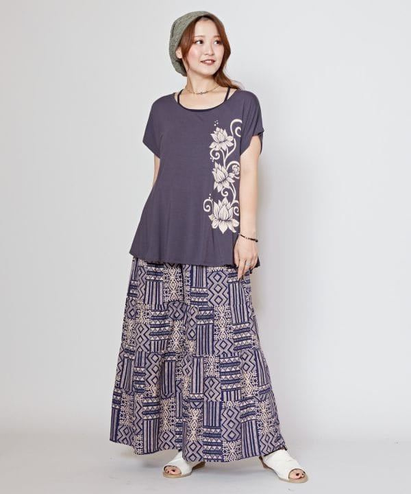 Lotus Print Effortless T-Shirt