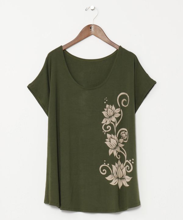 Lotus Print Effortless T-Shirt