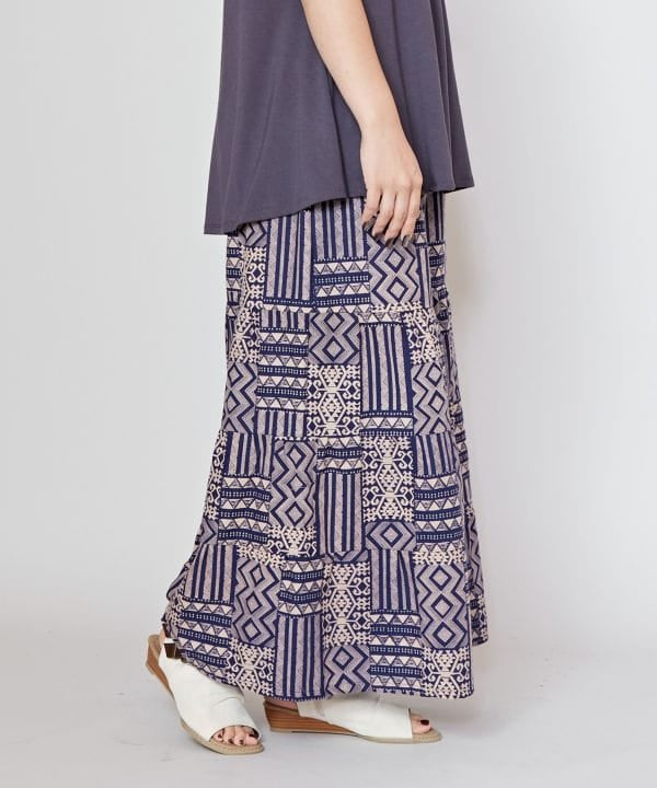 Geometric Pattern Wide Pants
