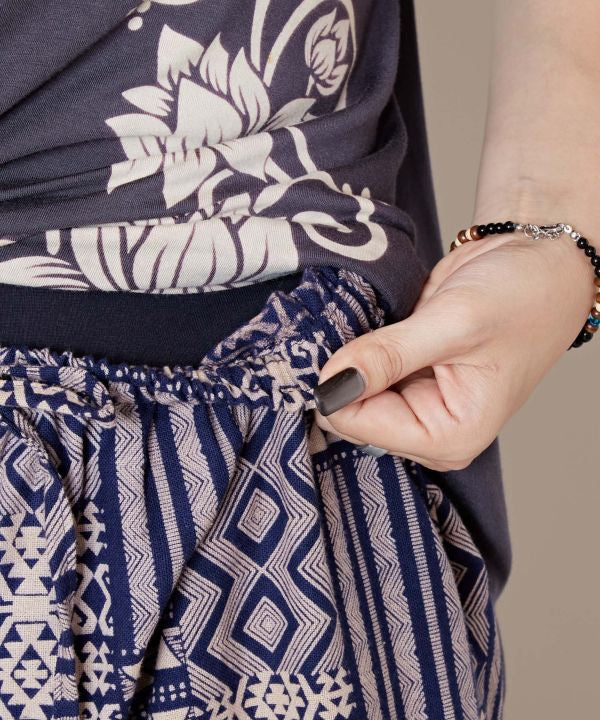 Geometric Pattern Wide Pants