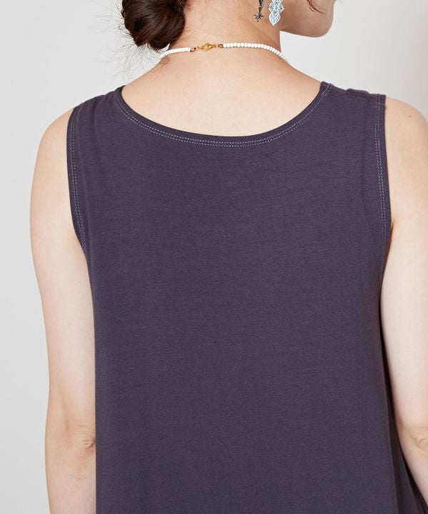 Lotus Print Effortless Sleeveless Top