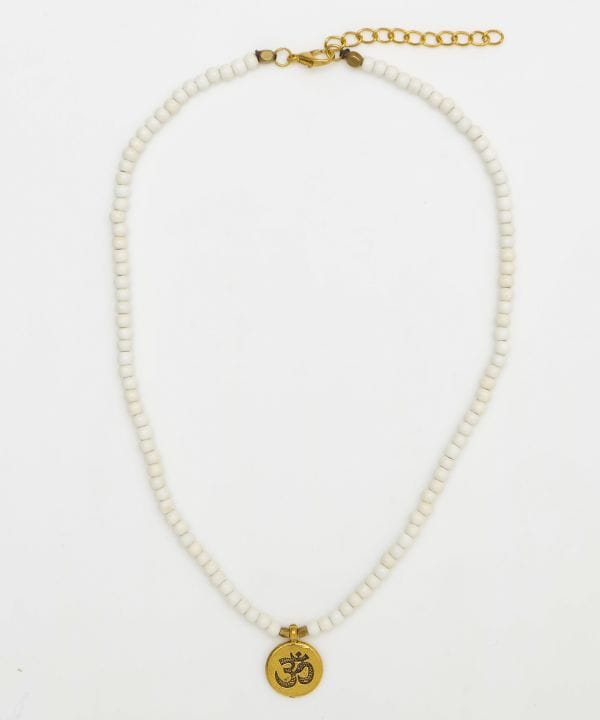 OM Beads Necklace Necklaces by AMINA - Ametsuchi
